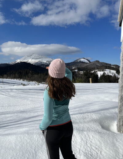 Ausblick auf die Winterlandschaft